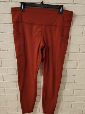 Members Mark Rust High-Waist Pocket Leggings - Women XL